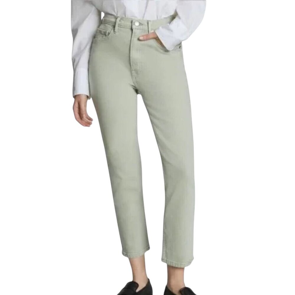 Everlane Original Cheeky Cropped Jean, Organic Cotton, Sage Green, 28